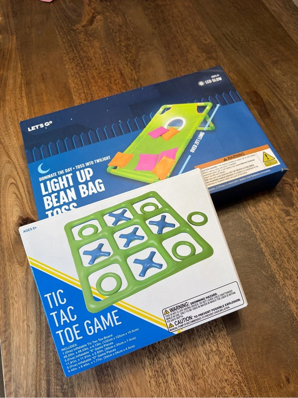 Let's Go Light Up Bean Bag Toss & TIC TAC TOE Game bundle New